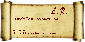 Lukács Robertina névjegykártya