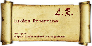 Lukács Robertina névjegykártya