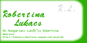 robertina lukacs business card